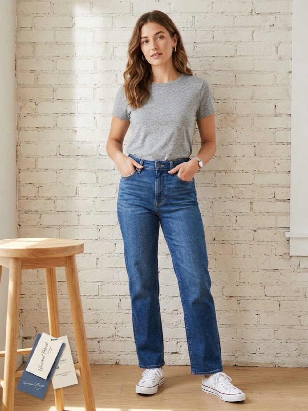 NWT Women's Universal Thread Sz 10 High-Rise Everyday Straight Leg Denim Jeans